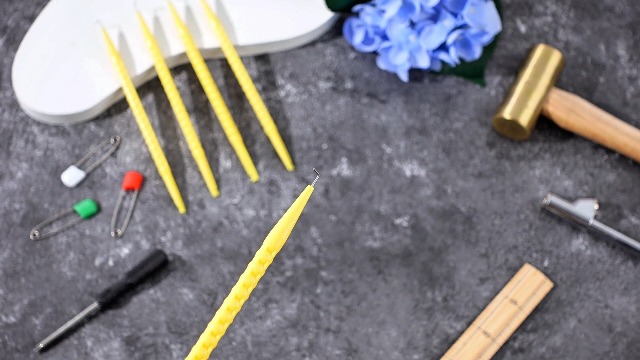Image of Daifunli 10 Pcs Probe Pick Spudger Tools Bulk Nylon with L-Shaped Wire Hook 7 inch Length for Telecom Data Communication and Alarm Installers(Yellow)