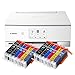 Produktbild Canon Pixma TS8351 TS-8351 All-in-One Farbtintenstrahl-Multifunktionsgerät (Drucker, Scanner, Kopierer, CD-Druck, USB, WLAN, Apple AirPrint, SD-Karte) weiß + 12er Set IC-Office 580XXL 581XXL
