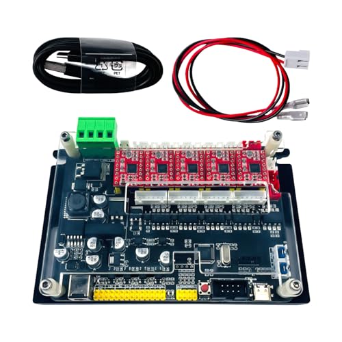HSOKEW CNC Engraving Machine Control Board, 32-bit 4 Axis GRBL 1.1f Type-C Port CNC Numerical Control Engraving Machine 300w 500w Spindle Controller, Maximum No-Load Speed up to 40,000mm/Min