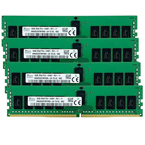 Timetec Hynix ddr4 2400 MHz pc4 ? 19200 Registered ECC 1.2 V cl17 2rx4fAN288sRDIMMT[o[RamW[AbvO[h 64GB Kit (4x16GB) 