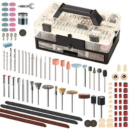 SPTA Rotary Tool Accessories Kit, 349Pcs Grinding Polishing Drilling Kits, 1/8
