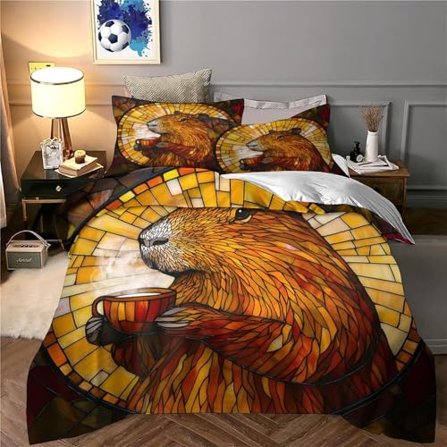 Housse de couette papillons 260x220 cm en microfibre bleue - 6