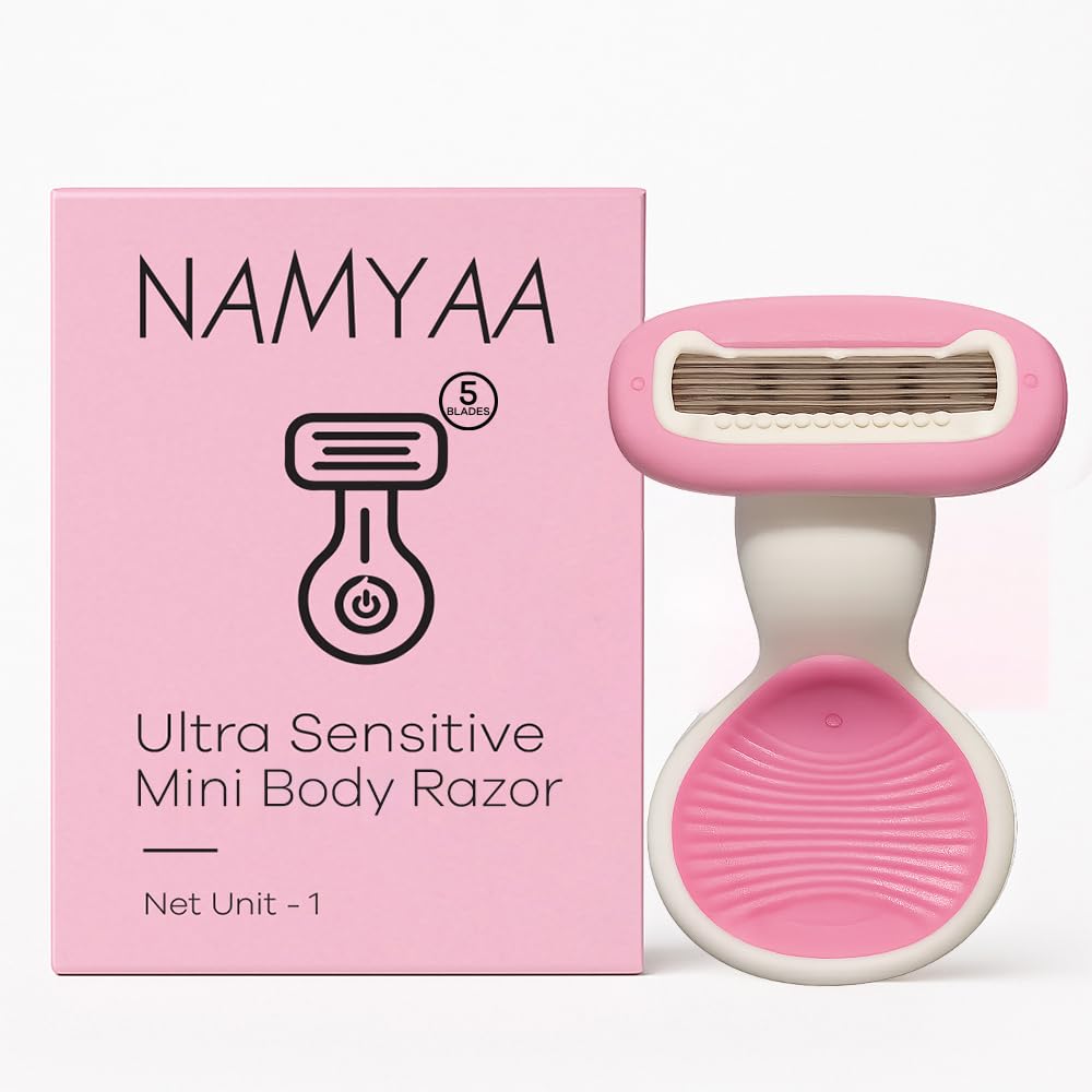 Namyaa Ultra Sensitive Mini Body Razor For Women | 2x Smoother And Long Lasting | Curve-Friendly, Smooth & Hassle-Free | 5 Blades | Pack of 1-image-4