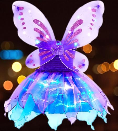 Disfraz de princesa con luces para niñas miniatura 4