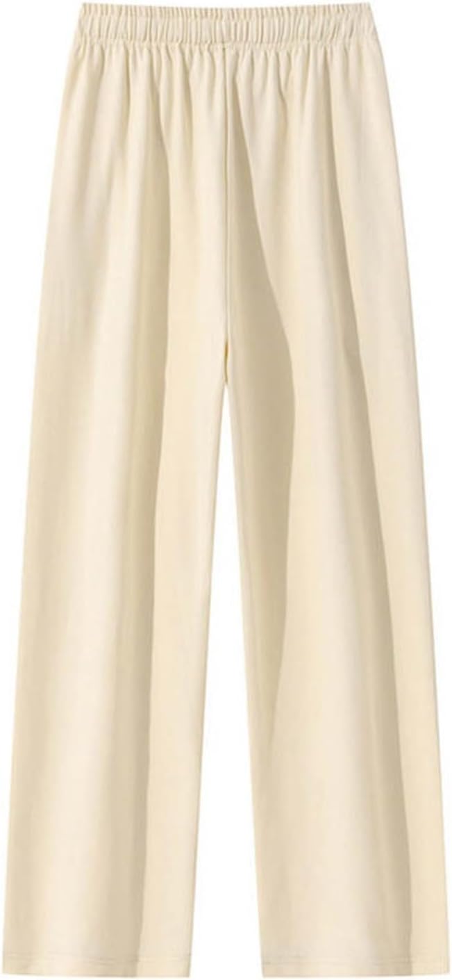 Straight Leg Wide Legged Sweatpants for Men Baggy Tall Casual Wide Leg Joggers 2025 Yoga Loose Fit Solid Open Bottom