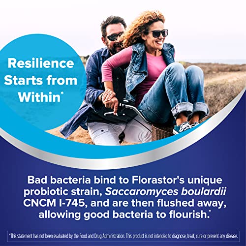Florastor Daily Probiotic Supplement for Women and Men, Proven to Support Digestive Health, Saccharomyces Boulardii CNCM I-745 (100 Capsules) - Thumbnail 6