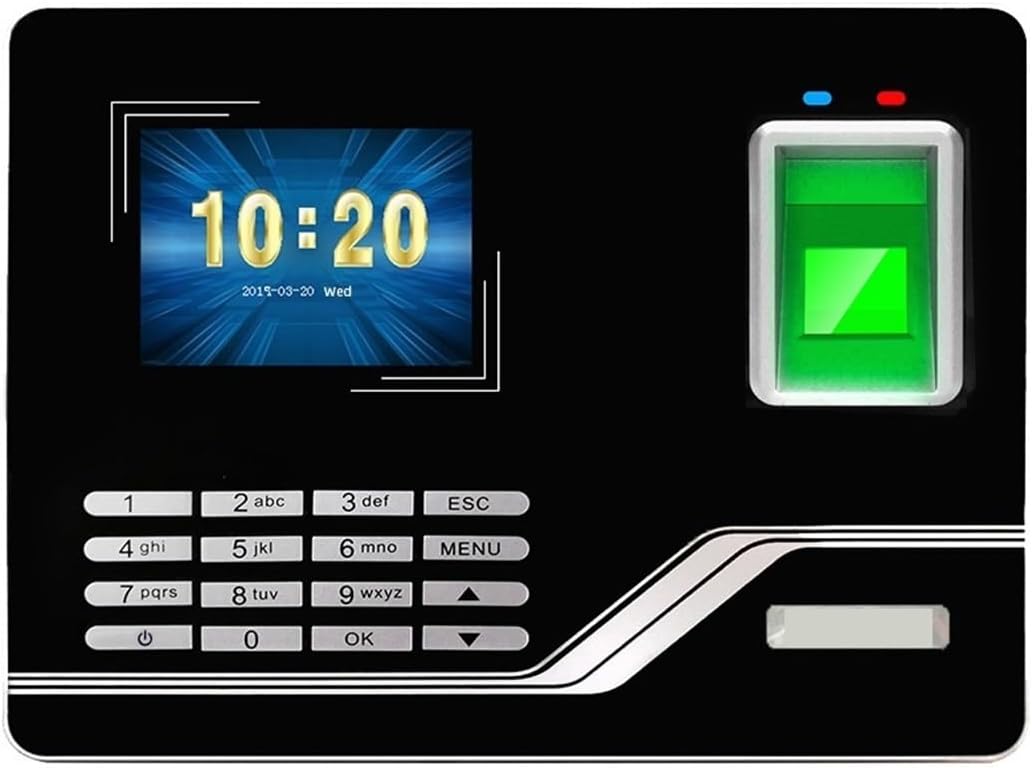 EDEDE Clocking in Machine, Attendance System Fingerprint TCPIP USB Password Access Control Office Time Clock Employee Recorder Device Biometric Machine