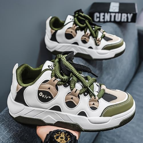 Men's Color - Block Retro Sneakers, Fashion Casual Sports Shoes - Fashionable for Street Basketball, Weekend Hangouts & Daily Commutes4
