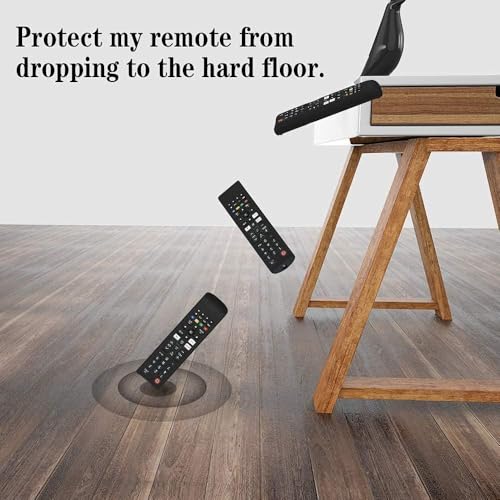Image of RAYA Silicone Cover Compatible with Samsung Smart TV Remote BN59-01315 / Foxsky TV /X Electron TV Remote Protective Case with Lanyard [R emote NOT Included] (Black)