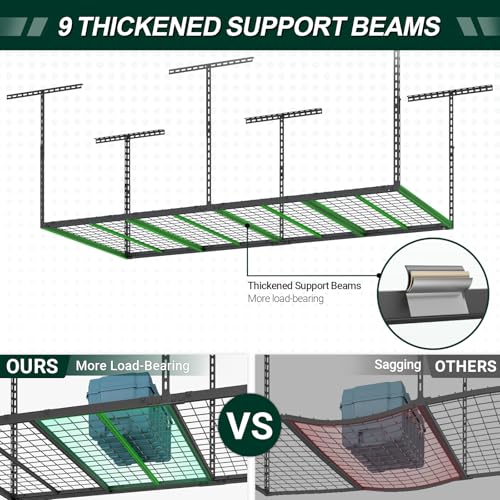4x8-FT-Overhead-Garage-Storage-Rack750LBS-Weight-Capacity-26-40-Height-Adjustable-Heavy-Duty-Garage-Ceiling-Storage-Rack-No-Sagging-Rust-Resistant