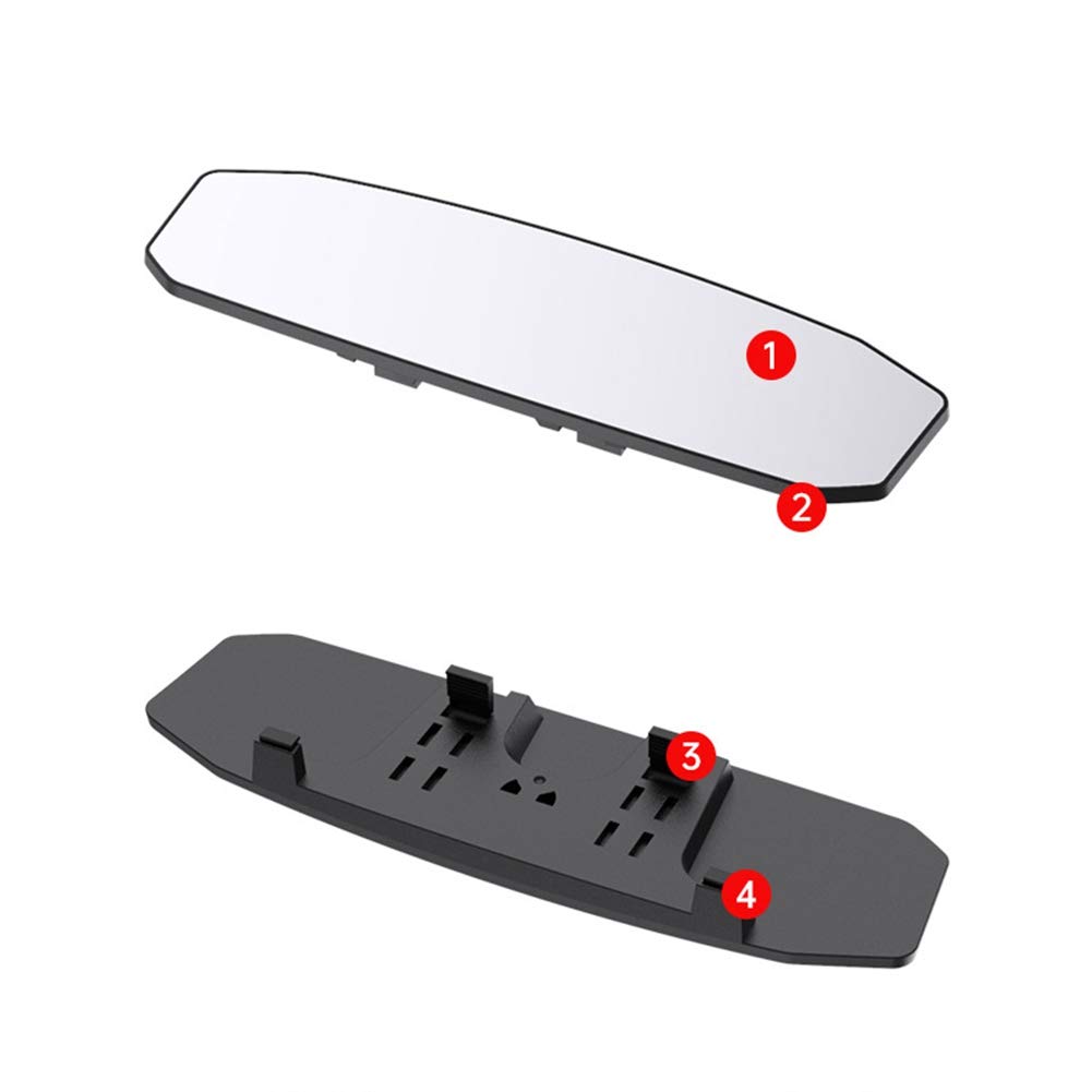 ihreesy Interior Rear View Mirror Universal Car Wide Angle Rearview Mirror Panoramic Reduce Blind Spot Effectively Rear View Mirror Fit for Most Cars