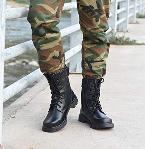 Men's Combat Boots，Outdoor Security Military Tactical Boot High-Tops Steel Head Steel Bottom Military Boots,Black B- 41/UK 7.5/US 83