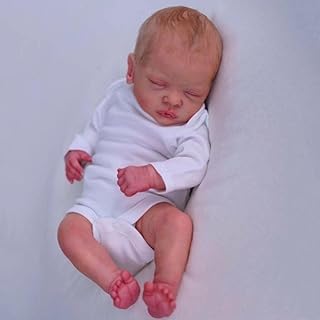 RXDOLL Lifelike Reborn Baby Dolls 19 Inch Realistic Newborn Baby Dolls That Look Real Life Soft Weighted Body Baby Doll Sleeping Reborn Doll with Hand-Painted Hair