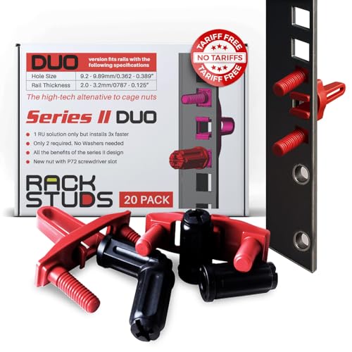 DUO20 1RU Series II Rack Mount Solution - Effortless Alternative to Traditional Rack Screws and Cage...