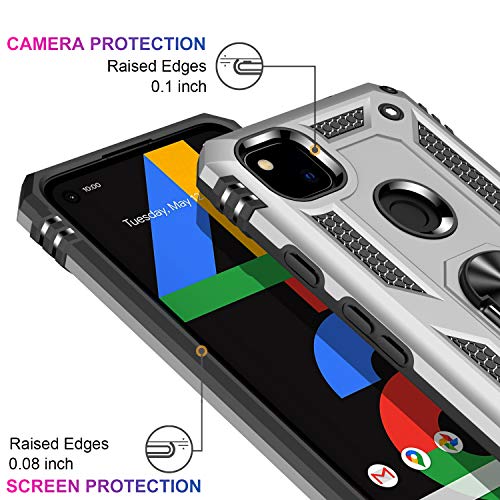 Coque de protection Google Pixel 4a argent avec finitions métallisées - 2