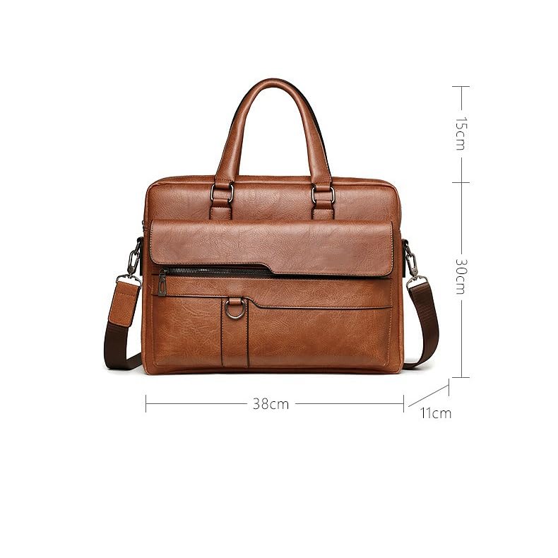 Men Briefcase Bag Business Leather Shoulder Messenger Bags Office Handbag2