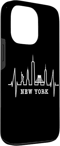 Miniatura 3 de Funda para iPhone 13 Pro New York Skyline Heartbeat Statue Of Liberty I Love New York