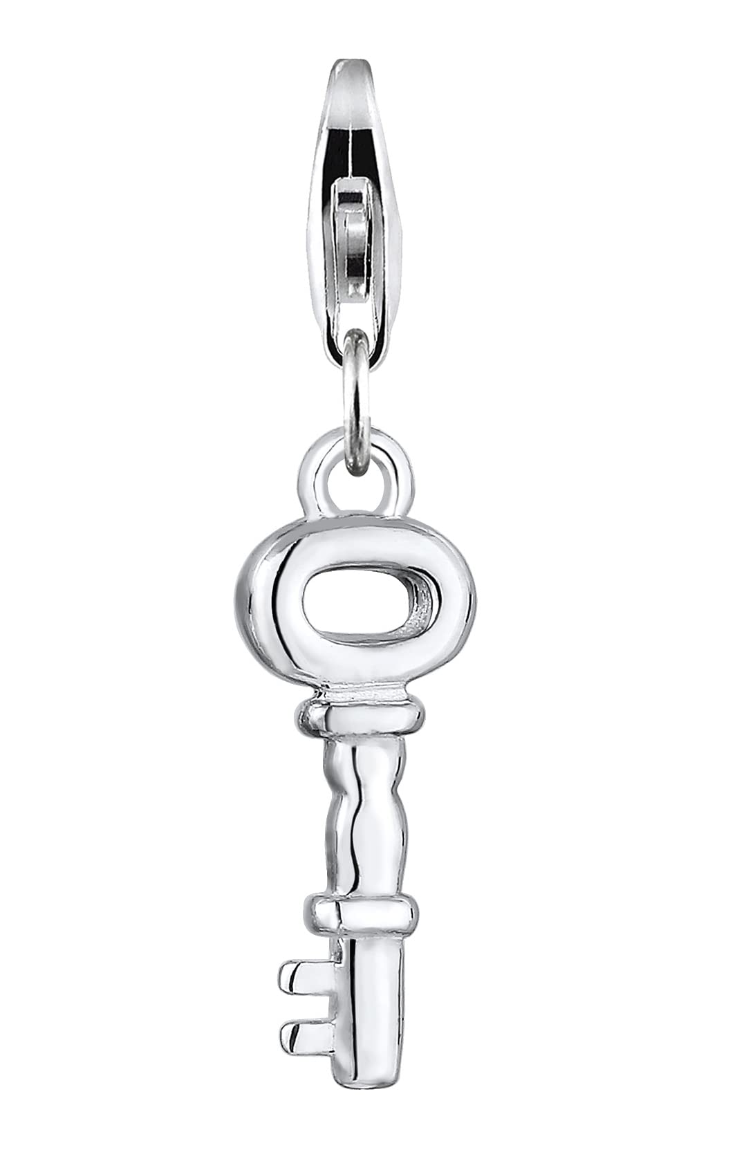 Nenalina Ciondolo a forma di chiave con moschettone, in argento sterling 925, 0403142719, Vetro