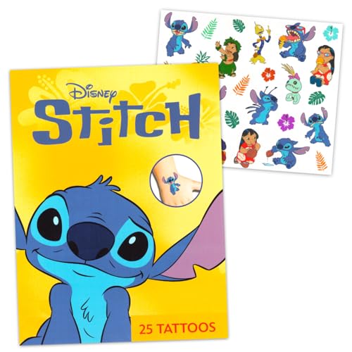 Disney Stitch Backpack with Lunch Box - Bundle with 16" Stitch Backpack, Stitch Lunch Box, Water Bottle, Tattoos, More | Lilo and Stitch Backpack for Girls Set3