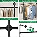 FAHKNS Industrial Pipe Clothing Racks Wall Mounted, Pipe Clothes Rack with 5 Hanging Rods, Heavy Duty Garment Rack for Bedroom, Laundry Room, Closet Systems for Walk in Closets