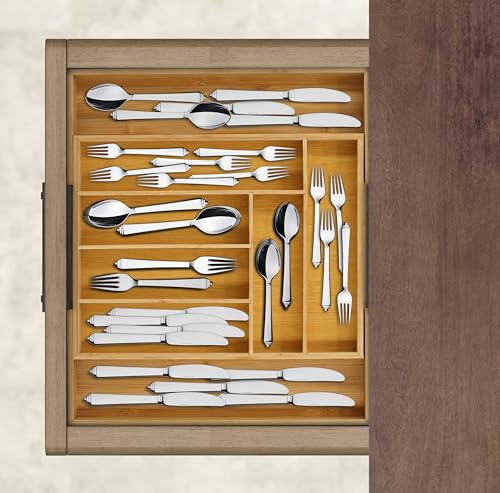 Organiseur de tiroir en bambou durable Emeril Lagasse, l'élégance naturelle en cuisine