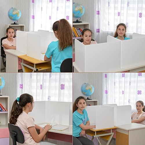𝐏𝐀𝐂𝐊 𝐎𝐅 𝟐𝟎 𝐏𝐋𝐀𝐒𝐓𝐈𝐂 𝐄𝐀𝐒𝐘 𝐓𝐎 𝐃𝐈𝐒𝐈𝐍𝐅𝐄𝐂𝐓 Classroom Privacy Shields For Student Desks - Privacy Folders For Students - Test And Desk Dividers - 45.35 X 13.5 Inch #TOP6