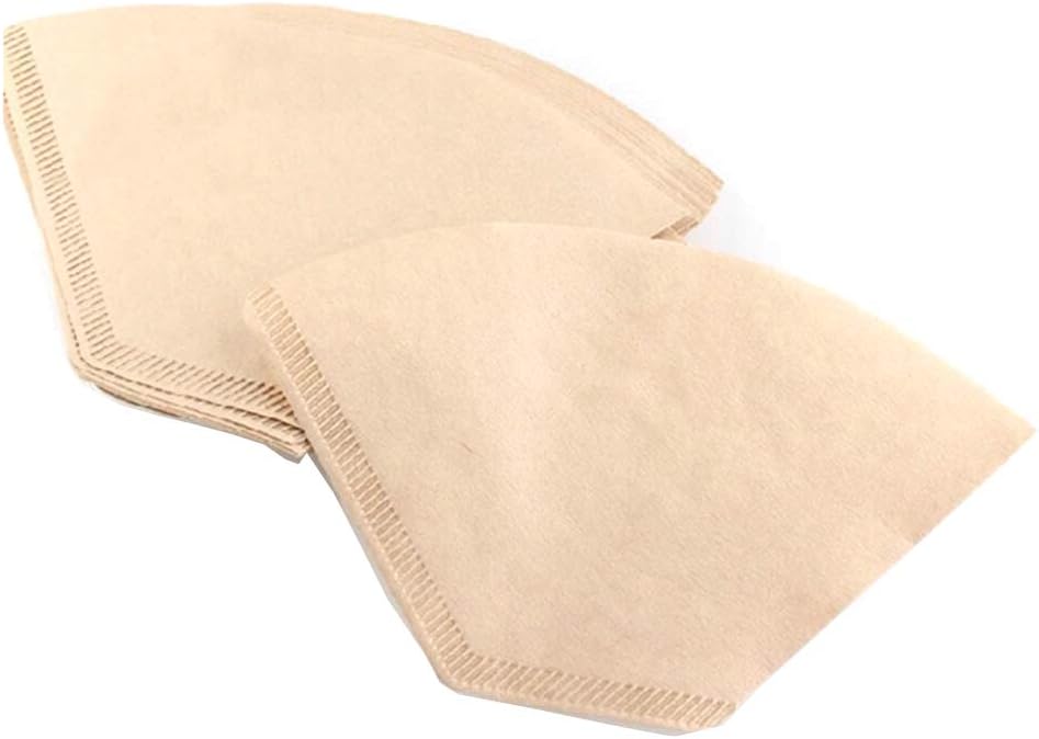WeFine Size 2 Coffee Filter Papers Disposable Unbleached Coffee Papers Suitable for Coffee Machines and Coffee Cones,Pack of 100