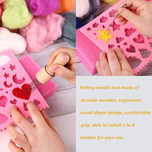 30Pcs Felting Needle Kit, Needle Felting Kit, Needle Felting Supplies with Felting Needle, Felting Foam Pad, Felting Starter Kit for DIY - Thumbnail 6