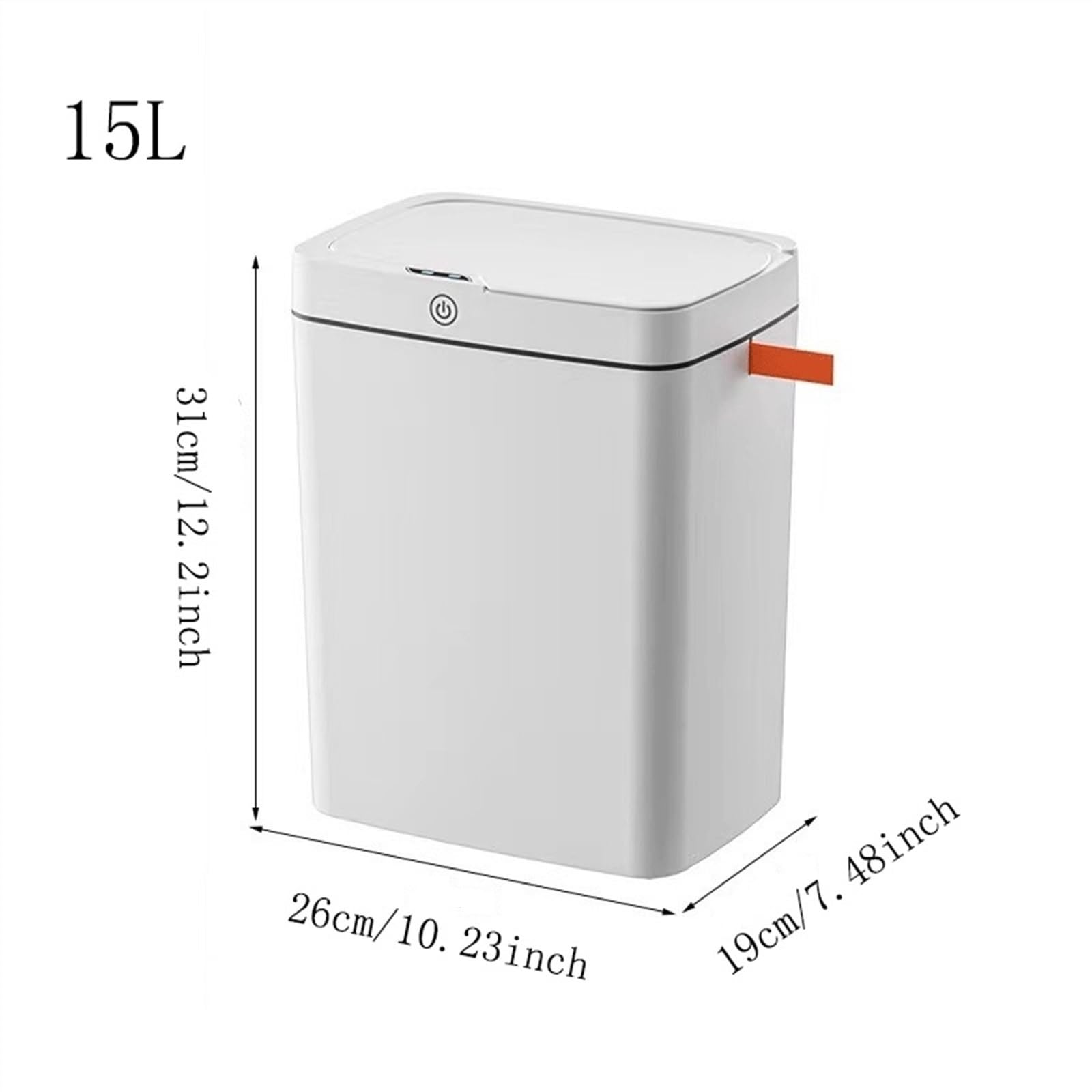 Müll- und Papierkorb 15L/18L Papierkorb Papierkorb mit Deckel, Kunststoff-Papierkorb for Zuhause, Küche, Büro, Papierkorb Küchenmülleimer(Klein)