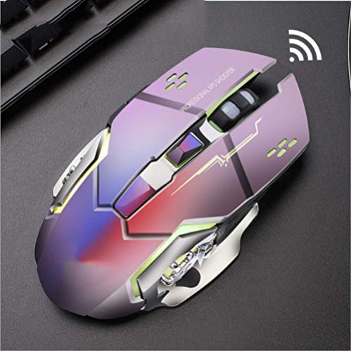 Ratón gamer inalámbrico con luces para largas sesiones de juego nocturno en tu laptop
