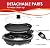 Elite Gourmet EMG-980BSC Large Indoor Electric Round Nonstick Grill Cool Touch Fast Heat Up Ideal Low-Fat Meals Easy to Clean Design Dishwasher Safe Includes Glass Lid, 14" Round B, Black
