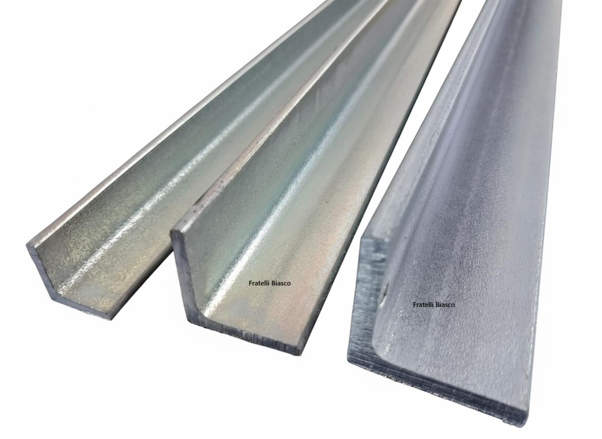 Angolare in Ferro Zincato a L - Profilo L Metallo 30x30x3x1000 mm