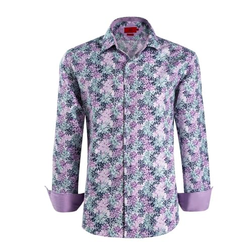 Image of Elieballeh Boys Slim Fit Floral Sport Button-Down Shirt | Breathable material