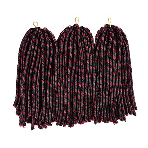 3Packs Goddess Locs Crochet Hair 14 inch Dreadlocs Faux Locs Hair Crochet Braids Synthetic Extensions（1B/99J）