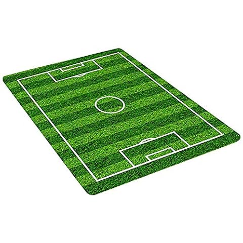 ANNIUP Football Field Rug Kids Soccer Pitch Carpet Rug Floor Mat Children Play Mat Door Rug Non Slip Nursery Rugs 50 x 81 cm Cover