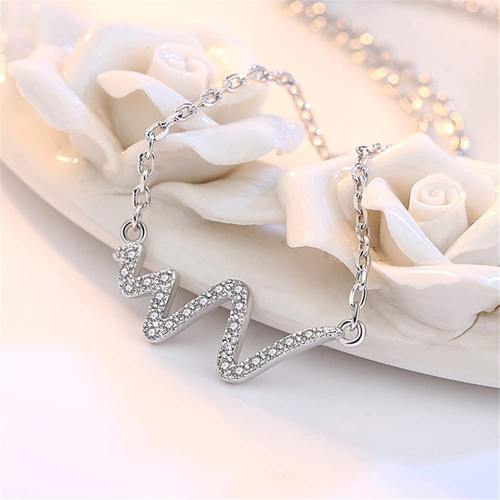 Collar con forma de rayo para mujer, cadena corta de clavícula, accesorios, longitud 40 + 5cm