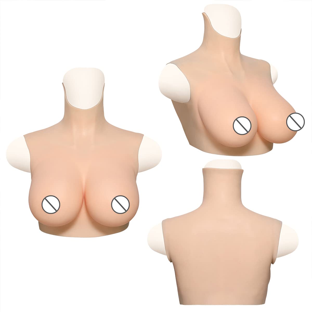 FSYH Placa De Mama De Silicona C-G Taza Tetas Artificiales De Algodón De Seda,Color 3,E Cup