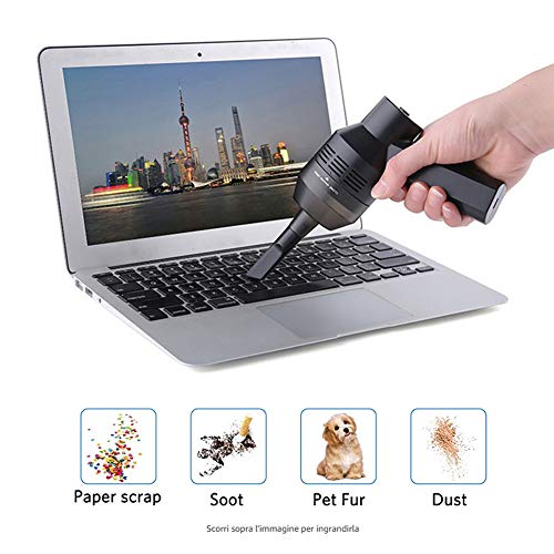 Cokeymove Pulitore per Aspirapolveri Tastiera Computer Portatile, Soffiatore per Polvere Ricaricabile USB Senza Fili Mini Aspirabriciole per Auto da Cucina Domestica
