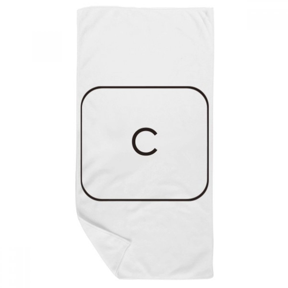 Serviette de bain symbole C multicolore 35x70 cm pour un séchage doux au quotidien