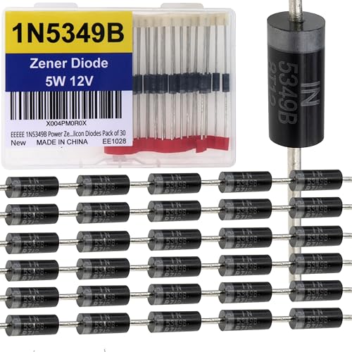 EEEEE 1N5349B DIODE (30pcs) Power Zener Diode 5W AMP 12 Volt 12V IN5349B 1N5349 IN5349B 5349 Electronic Silicon Diodes kit Set