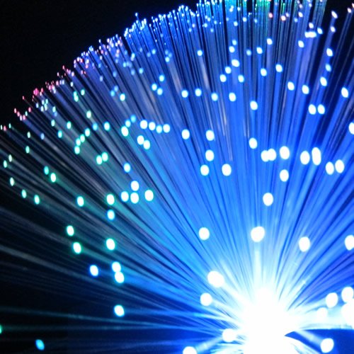 Fiber Optic Lamps (Set of 3) - Battery Operated Light Up Centerpiece Fiber Optic Lamp with Silver Base