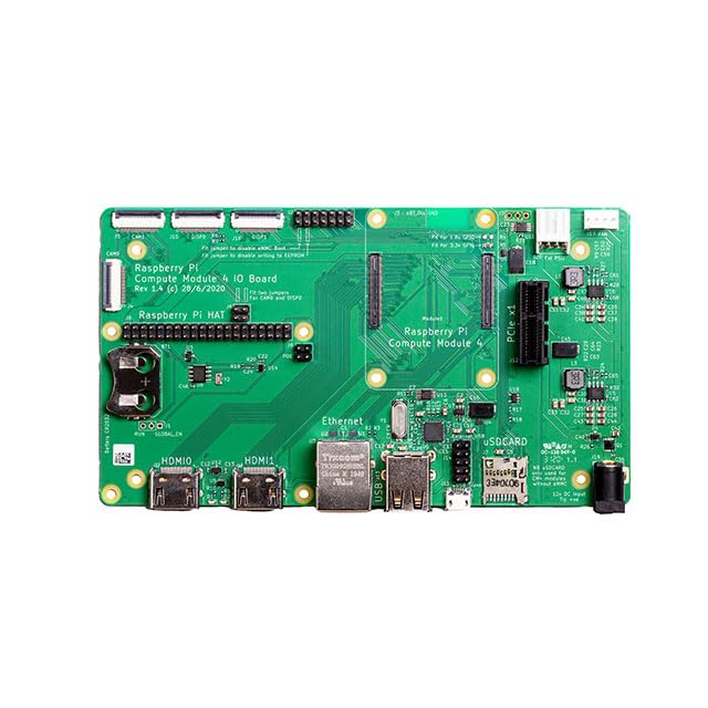 Raspberry Pi Scheda I/O Modulo di elaborazione 4, PCIe Gen 2, Dual HDMI 2.0, Gigabit Ethernet con PoE, RTC, per CM4