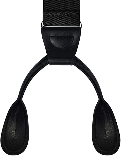 Miniatura 3 de Moulen Tirantes ajustables elásticos con cierre de botón de 1.4 pulgadas de ancho y espalda en Y para hombre