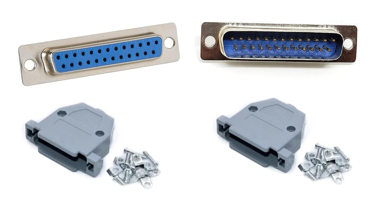 ERH India (1 Pair DB25 serial connector RS232 25 Pin double row welded head Male and Female Pair DB25 Connector Female rs232 connector Male and Female Pair with Cover (B09QL3RZ4V) Amazon Price History, Amazon Price Tracker