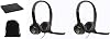 Logitech H390 Wired Headset WMic Stereo Headphones with Noise Cancelling Microphone, USB, in-Line Controls, Works with Chromebook, PC Headset, WPouch and Cloth, 2 Pack Black Bulk Packaging
