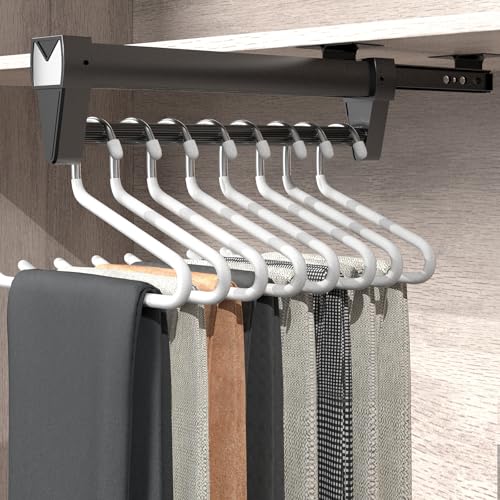 Perchero para Armario Extraible,Pantalonero Extraible Armario 25-61CM,Ahorra Espacio de Almacenamiento,Adecuado para Organizar Ropa y Pantalones en Armarios y áReas de Almacenamiento