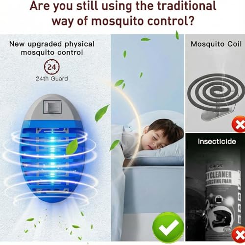 Evite picaduras con la luz para matar insectos y rejilla de protección 4