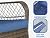 ENSTVER 3 Pieces Patio Conversation Set w/ 2 Rattan Wicker Rocking Chairs and Glass Table,for Garden Backyard Lown Porch(Dark Blue)