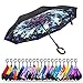 Produktbild Original Deals Inverted Umbrella double layer reverse UV protection | unique windproof umbrella | Conversely open folding umbrella with C-hooks for hanging at points Firework