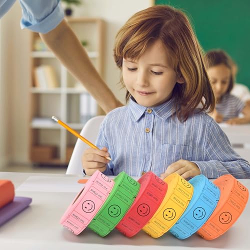 L LIKED Rolo de 3000 ingressos, 6 cores sortidas, bilhete de sorriso para eventos, entrada, recompen